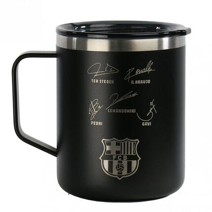 FC Barcelona kubek termiczny Runbott z autografami 400 ml 972195 czarny