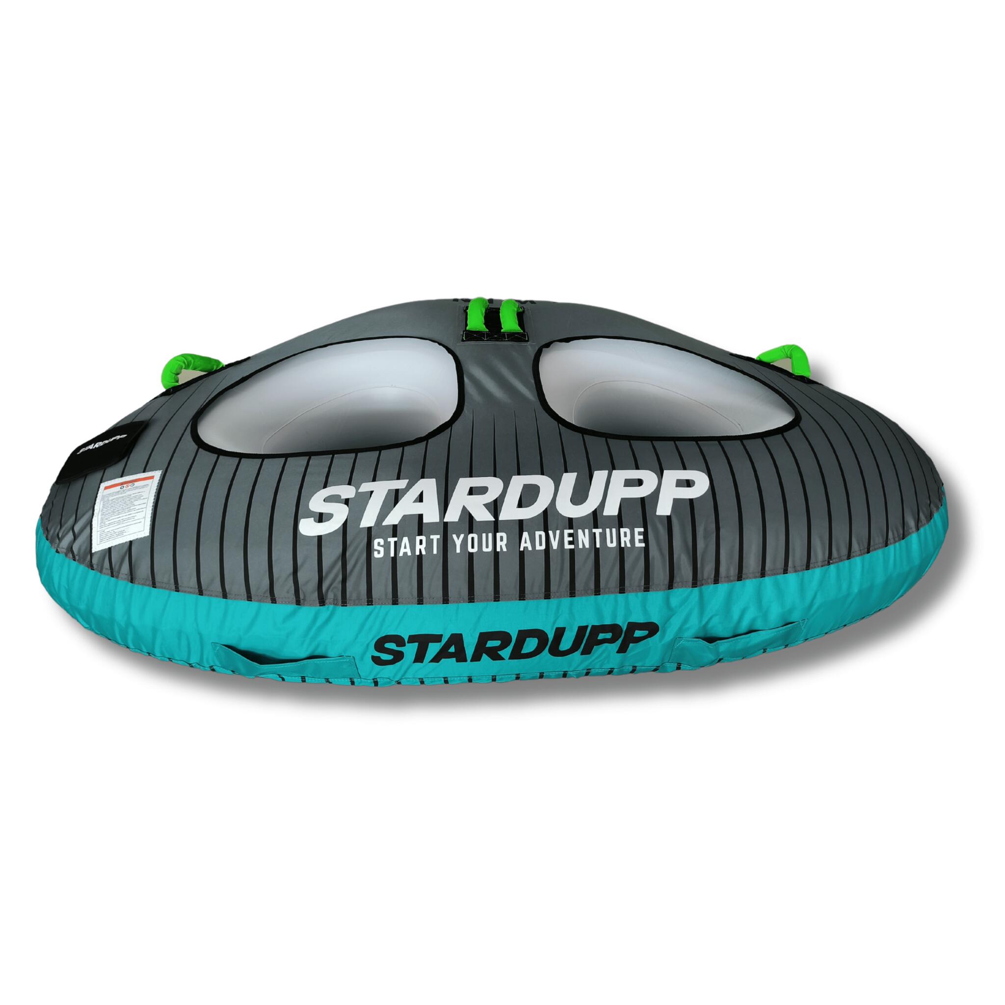 Funtube Stardupp Twinz 2 personnes PVC bleu/gris 5/8