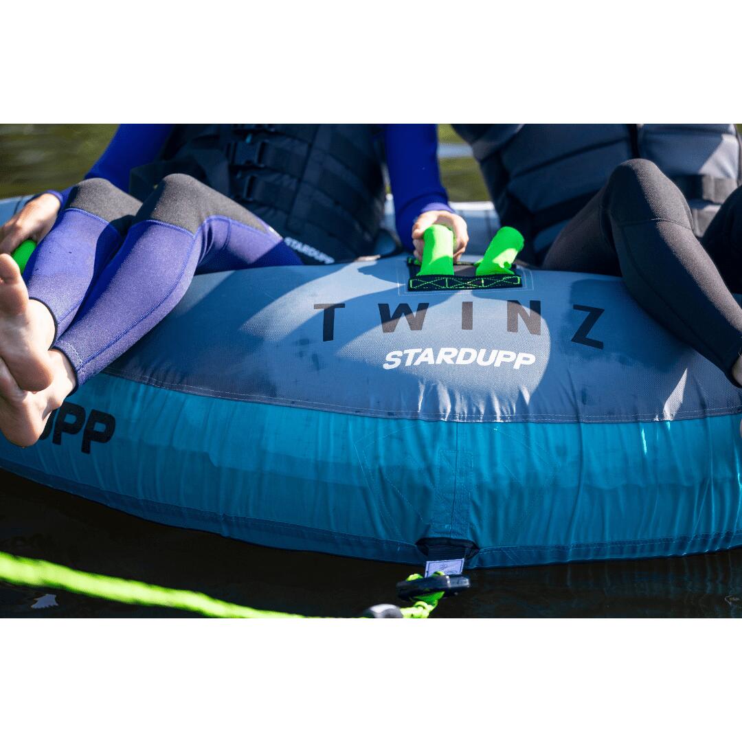 Funtube Stardupp Twinz 2 personnes PVC bleu/gris 7/8