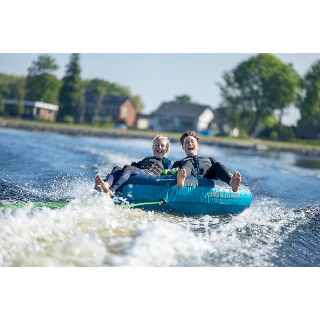 Funtube Stardupp Twinz 2 personnes PVC bleu/gris 4/8