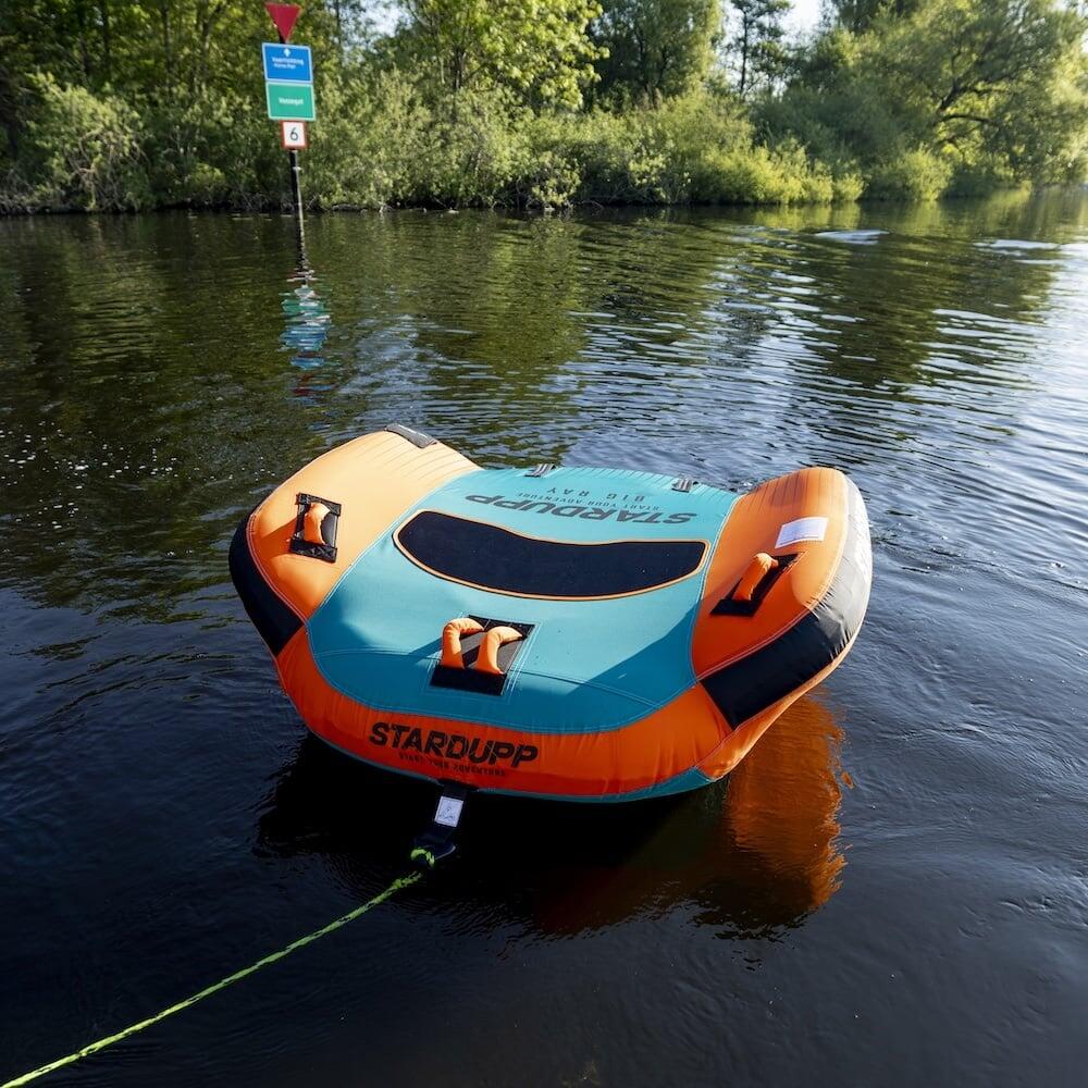 Funtube Stardupp Big Ray 2 personnes PVC bleu/orange 5/8