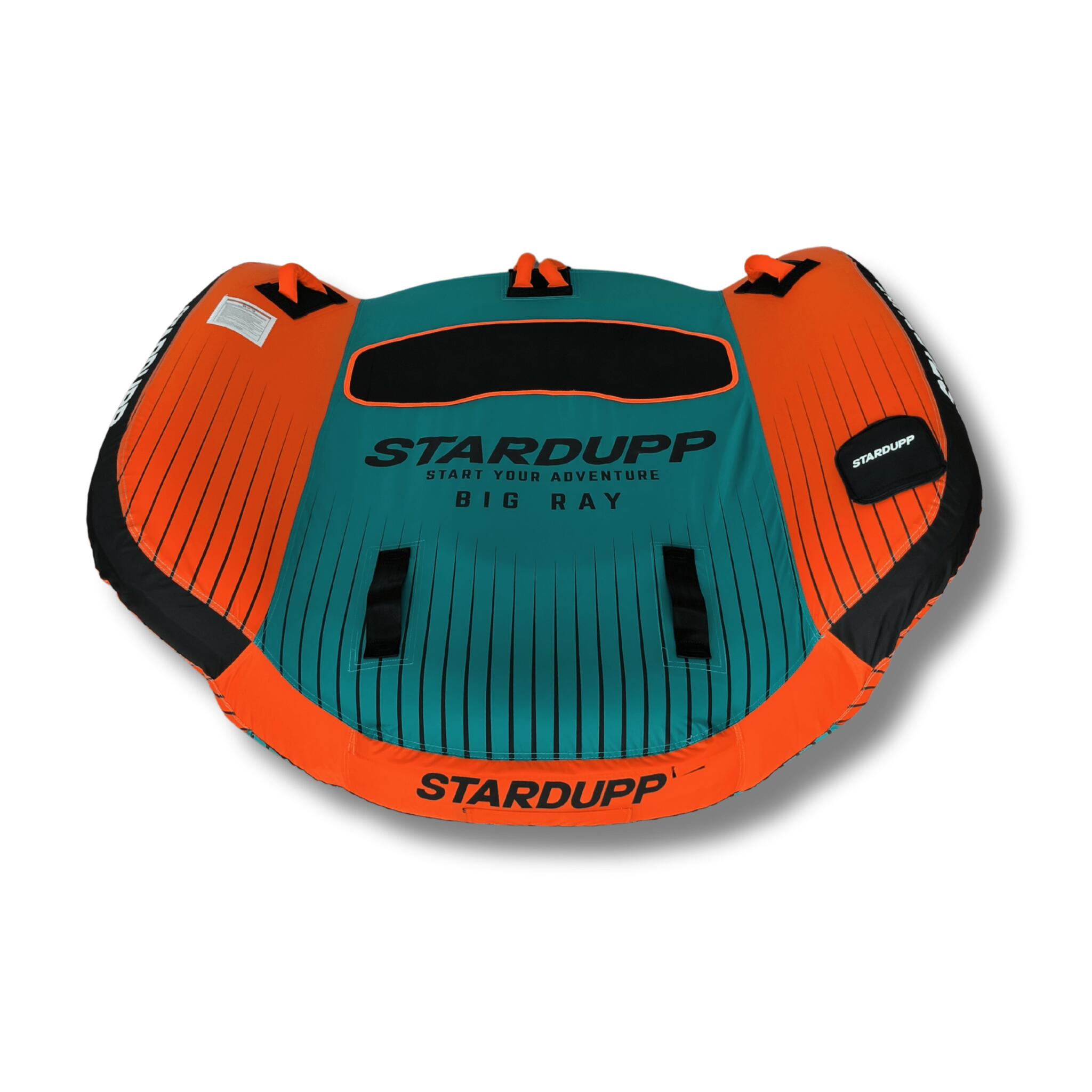 Funtube Stardupp Big Ray 2 personnes PVC bleu/orange 6/8