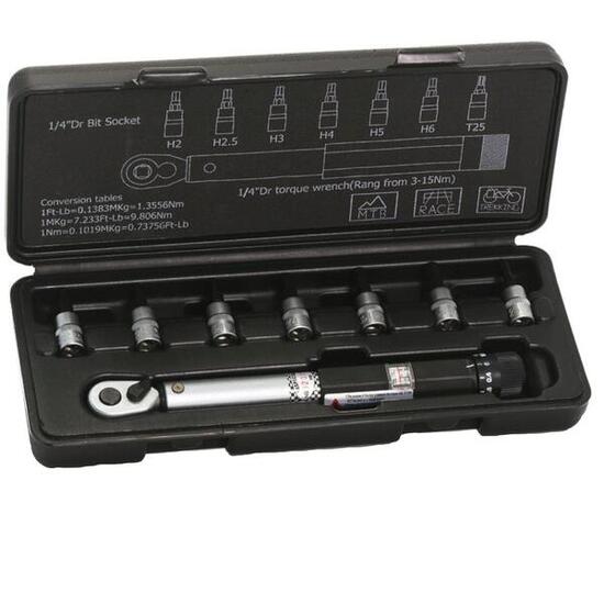 XLC Drehmomentschlüssel TO-S41, 3 - 15 Nm, 1/4