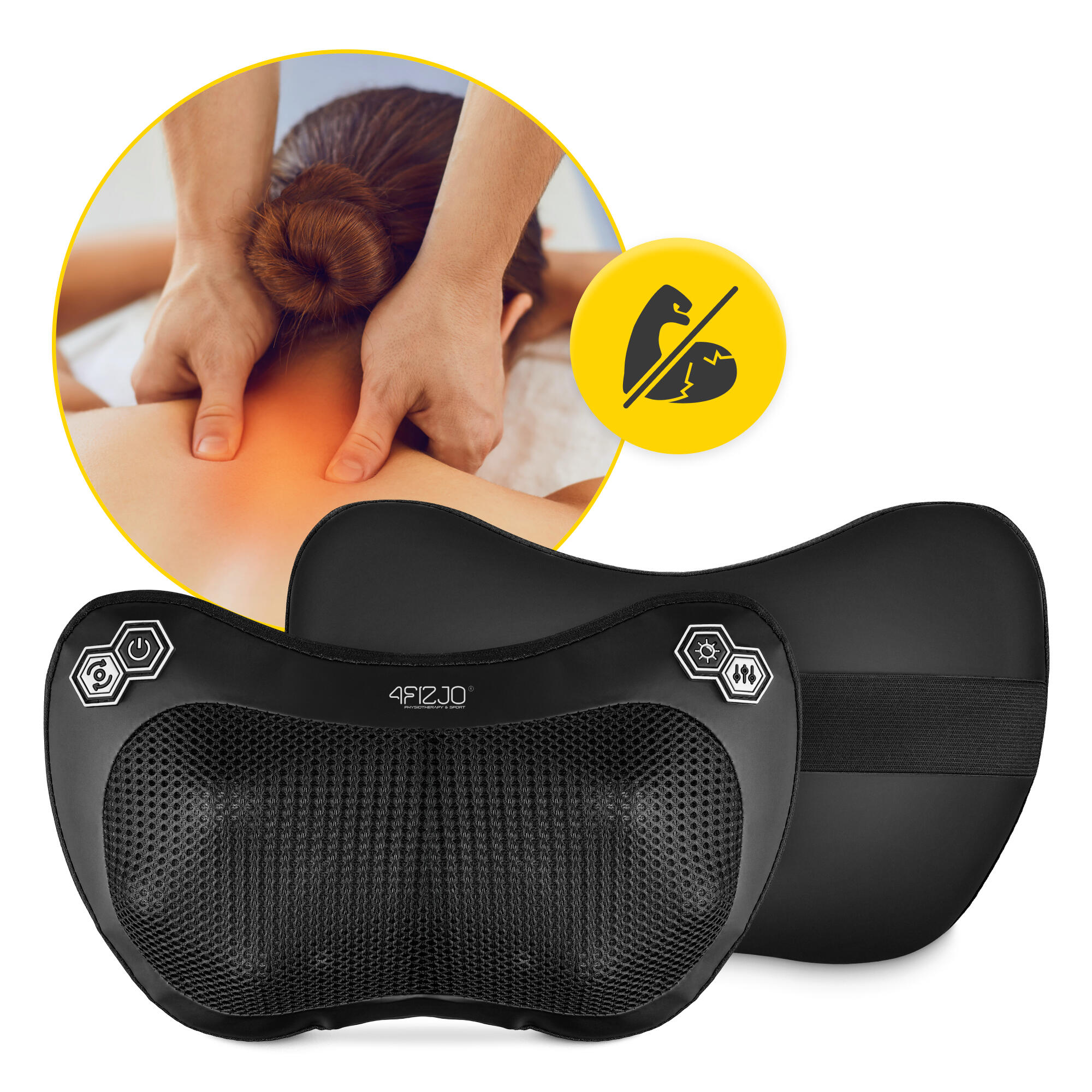 Masážní polštář na krk, šíje a ramena shiatsu PRO+ 4FIZJO 5/7