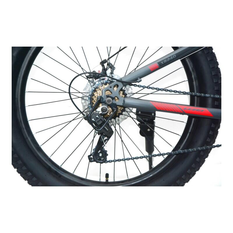 Bicicleta UMIT SPARTAN X JUNIOR 24" Cinza-Vermelho 5/6