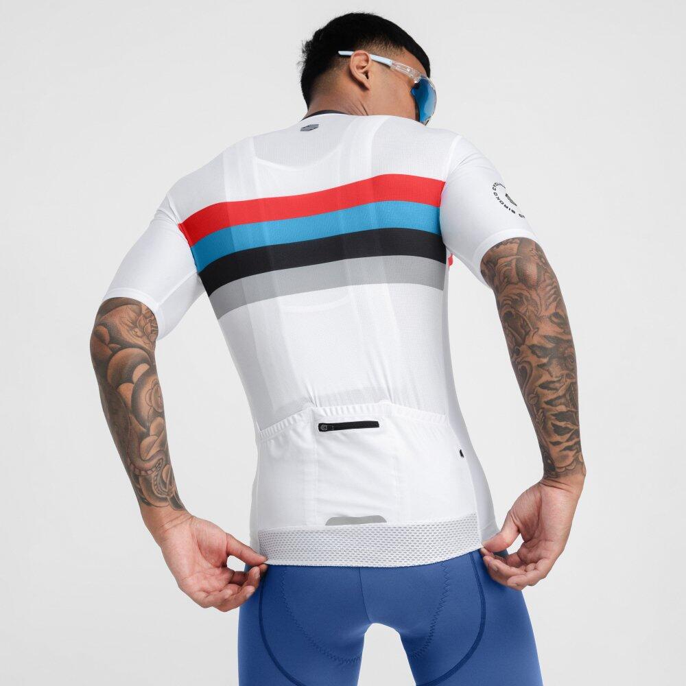 Herren Radsport kurzärmeliges radtrikot für M2 Westfalia Weiß 6/7