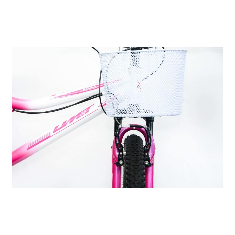 Bicicleta infantil UMIT DIANA rosa e branca de 24 polegadas 2/6