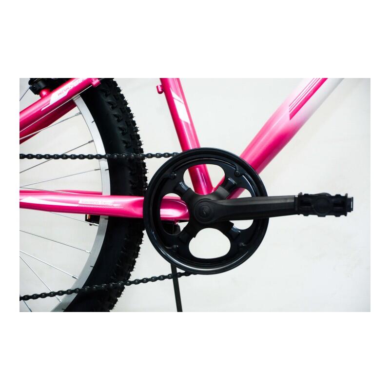 Bicicleta infantil UMIT DIANA rosa e branca de 24 polegadas 5/6