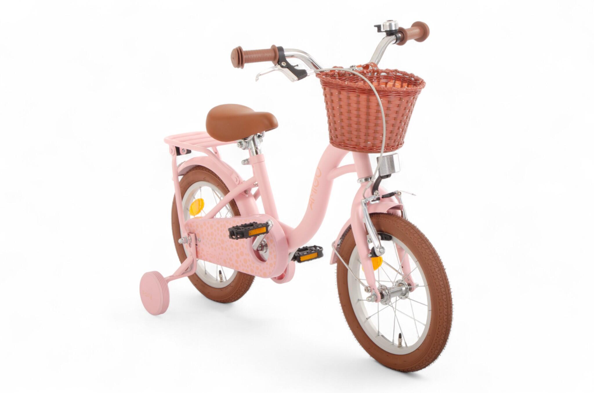 AMIGO Vélo fille Fairy 14 Pouces Fille Frein à rétropédalage Saumon 2/7