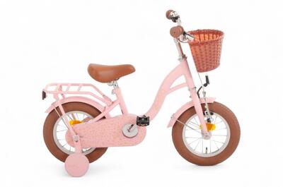 Fairy 12 inch meisjes terugtraprem zalmroze