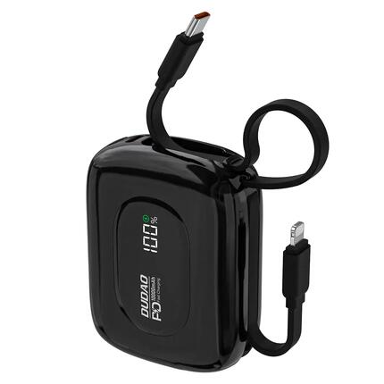 Powerbank Dudao k32 22,5W 10000 mAh z wbudowanym kablem usb-c/lightning