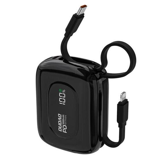 Powerbank Dudao k32 22,5W 10000 mAh z wbudowanym kablem usb-c/lightning