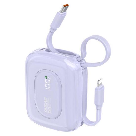 Powerbank Dudao k32 22,5W 10000 mAh z wbudowanym kablem usb-c/lightning