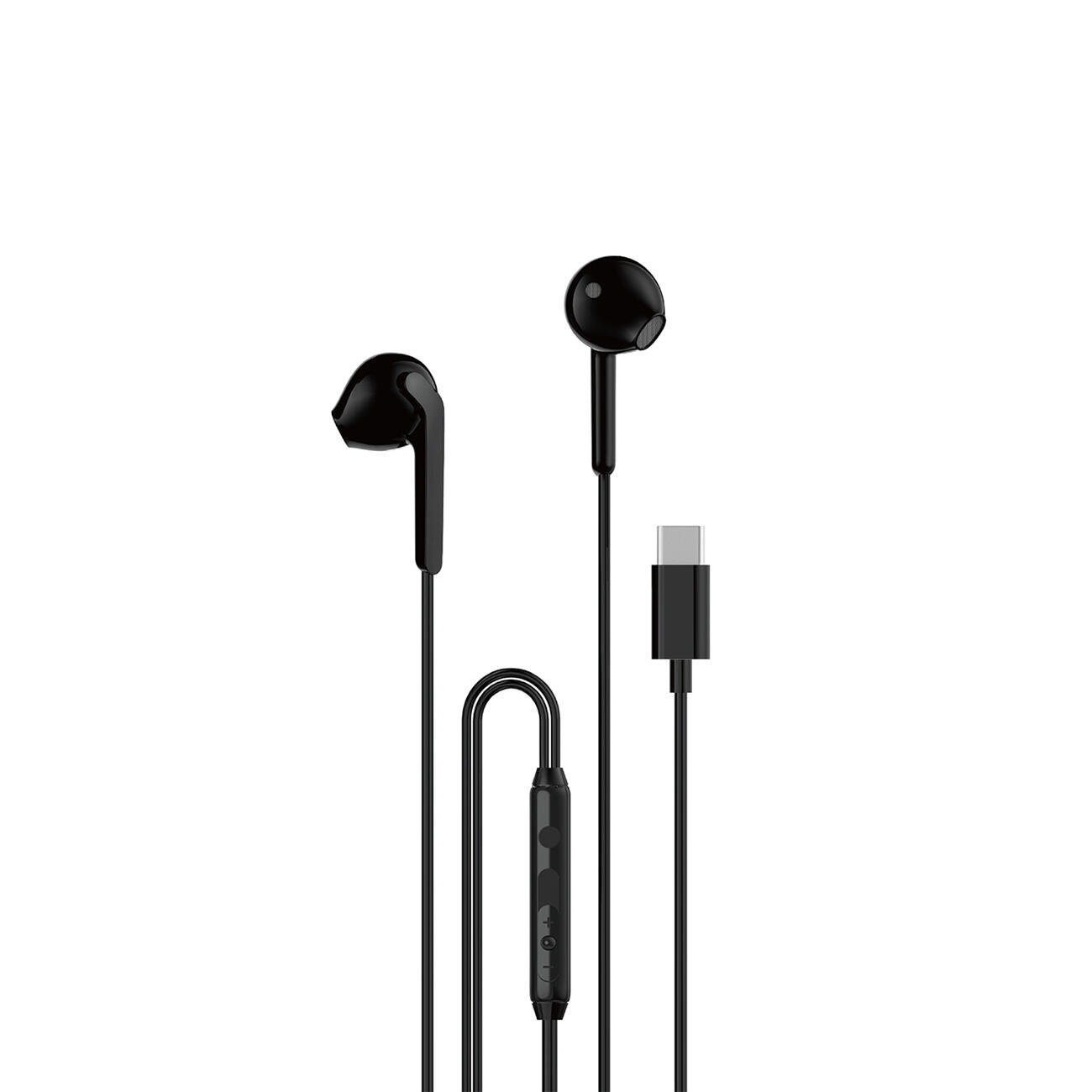 Słuchawki Dudao x3c douszne przewodowe usb-c 1.2m - czarne 1/5