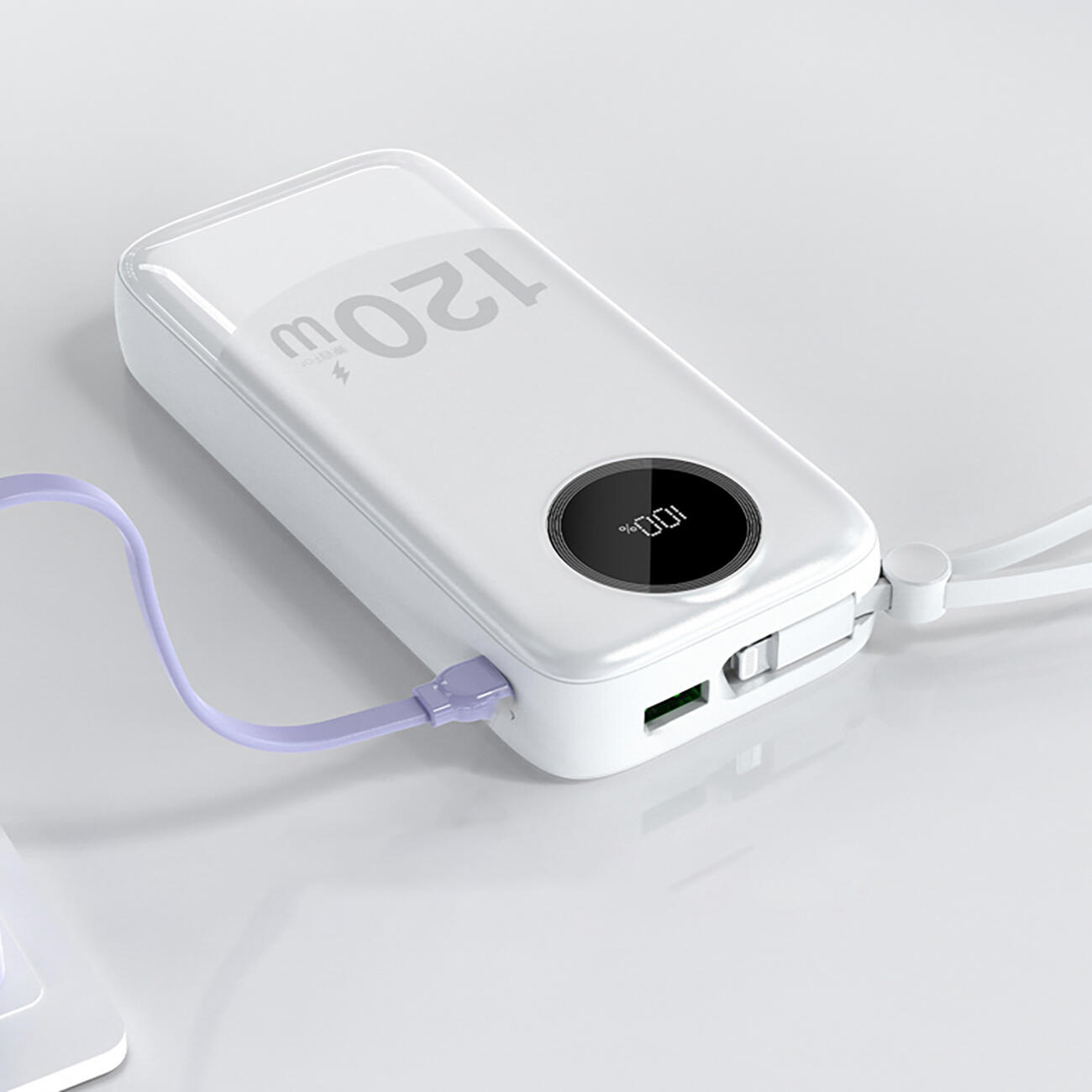 Powerbank Dudao k13pro 20000mAh z wbudowanym kablem 3/7