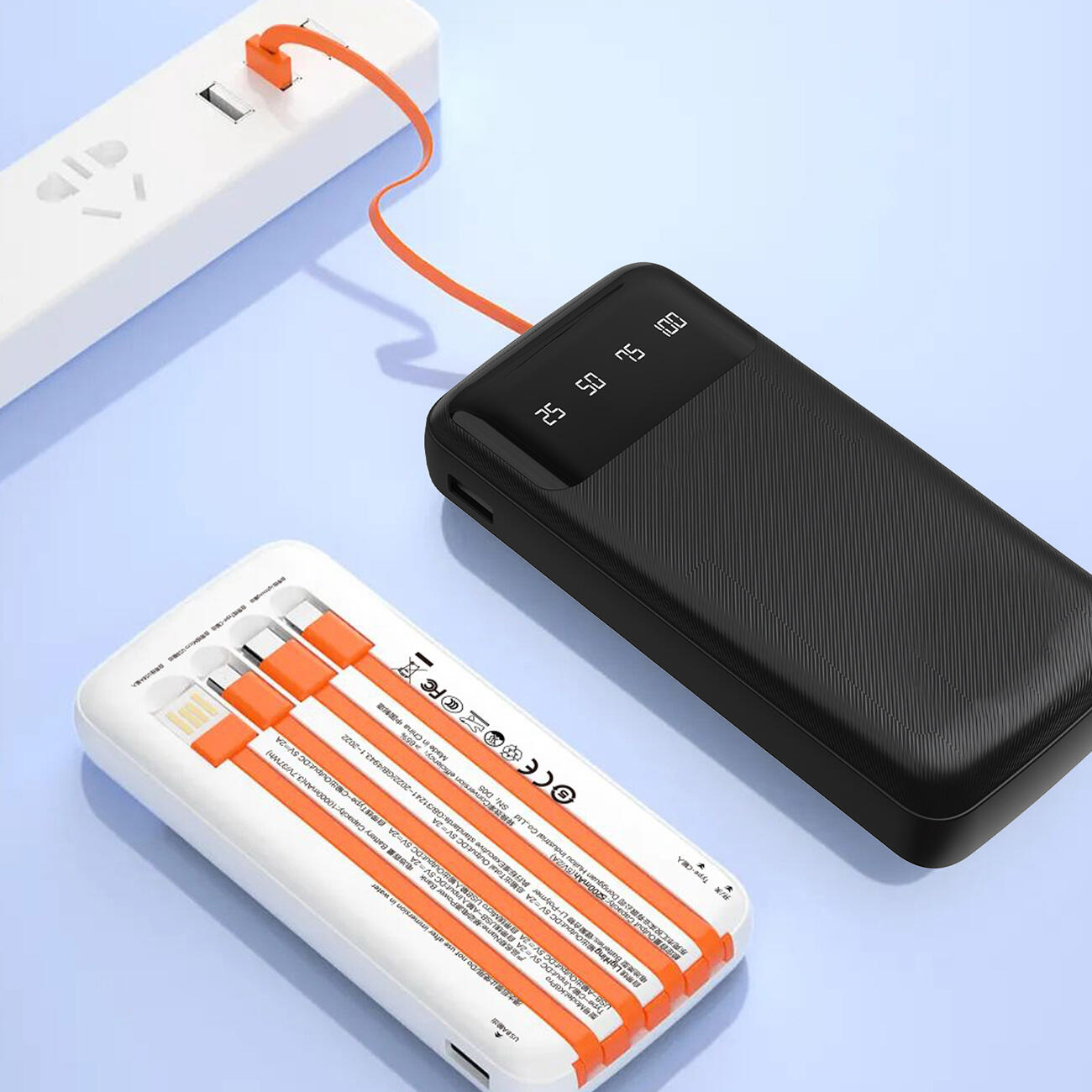 Powerbank Dudao k6pro 10000mAh z kablem usb, usb typ c, lightning 4/7