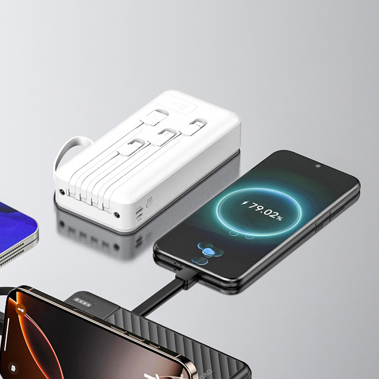 Power bank K11 Pro da 20000 mAh con cavi integrati 2/5