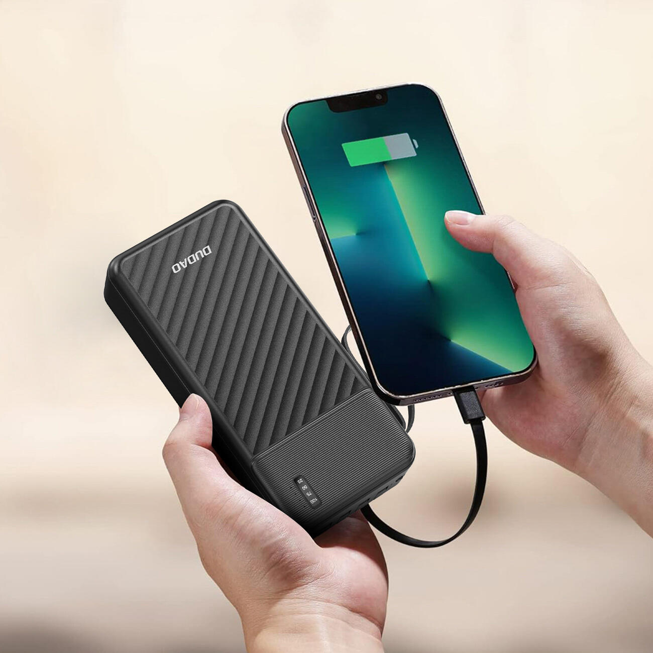 Powerbank K11 Max 30000mAh mit integrierten Kabeln 2/7
