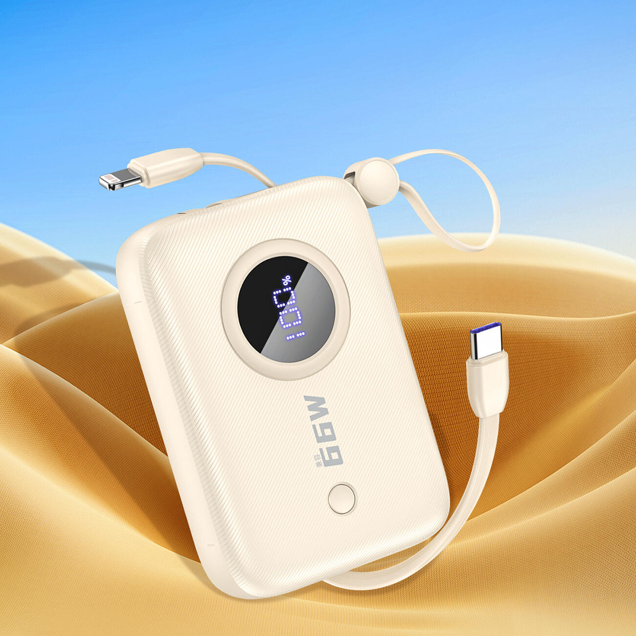 Powerbank Dudao k14 10000mAh z kablami usb-c / lightning 2/7