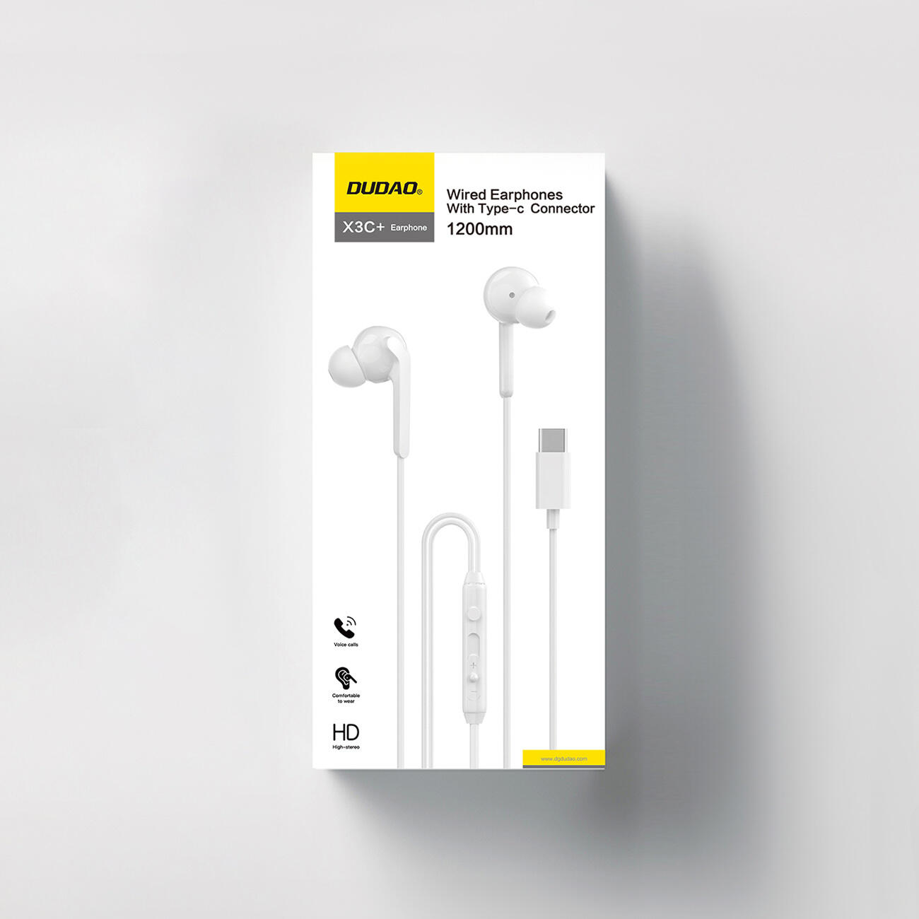 Słuchawki Dudao x3c+ przewodowe usb-c dokanałowe 1.2m 2/4