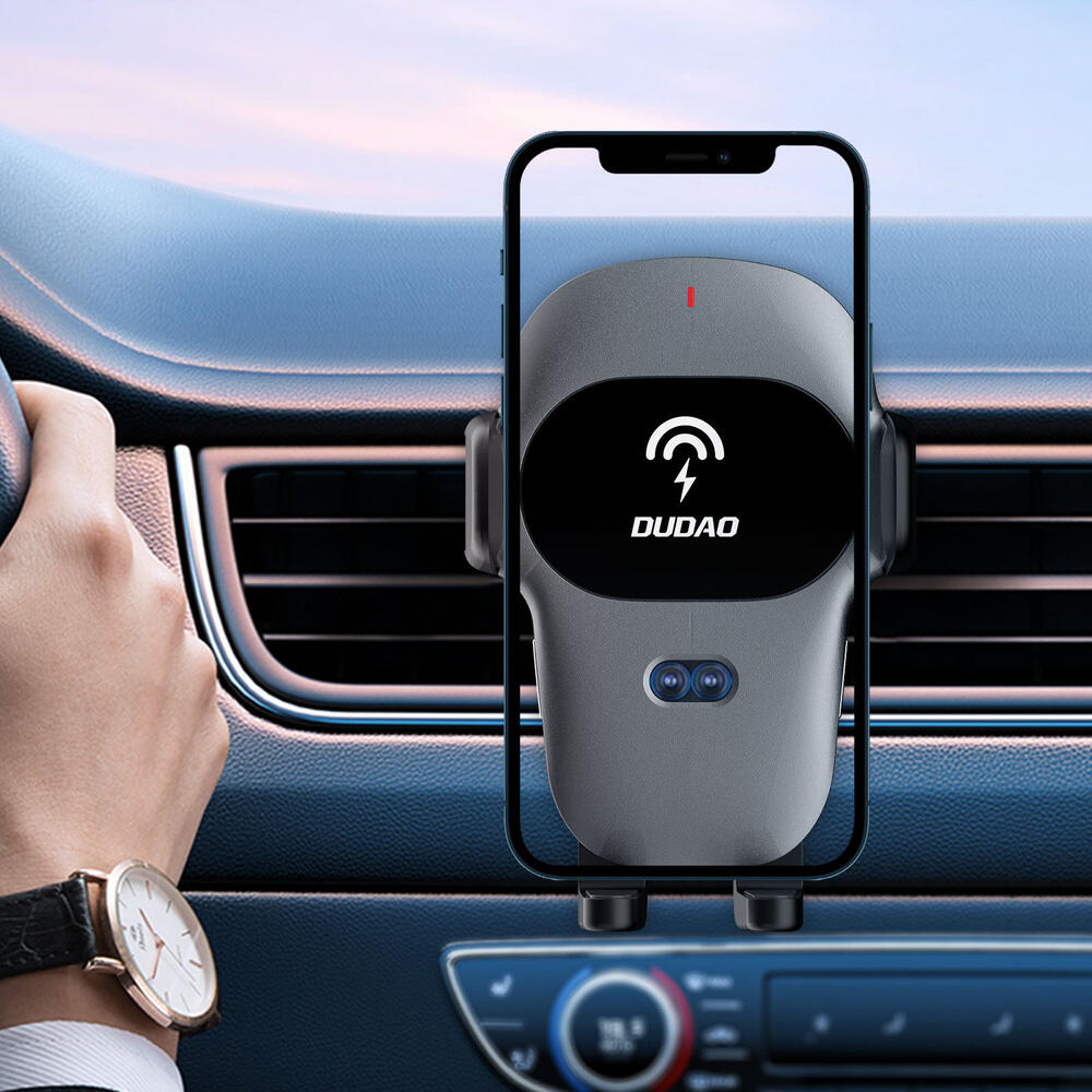 Dudao  uchwyt samochodowy automatyczny z qi ładowaniem 15W (f20xs) 3/7