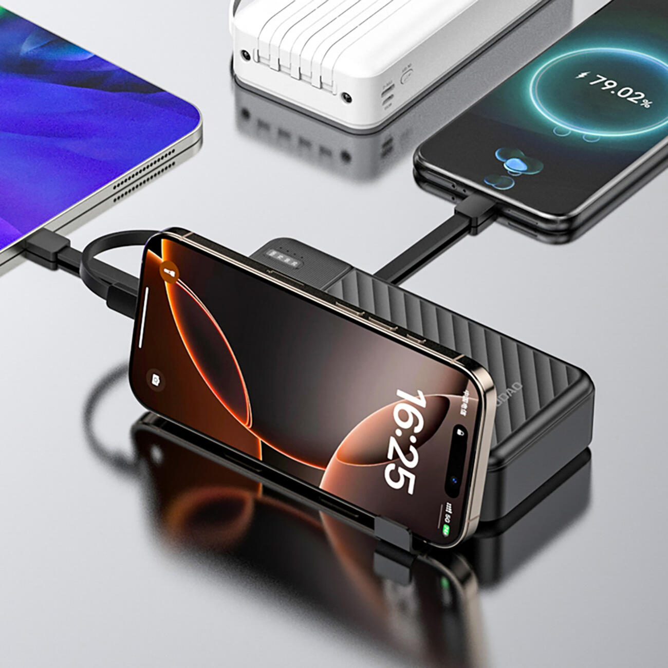 Power bank K11 Pro da 20000 mAh con cavi integrati 5/7