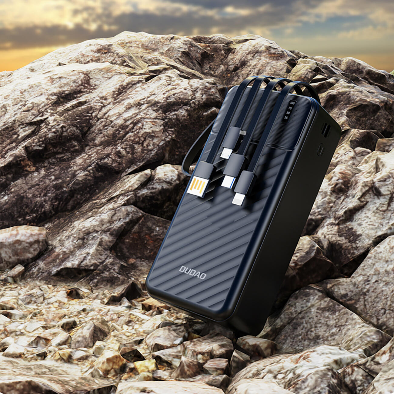 Powerbank K11 Max 30000mAh mit integrierten Kabeln 5/7