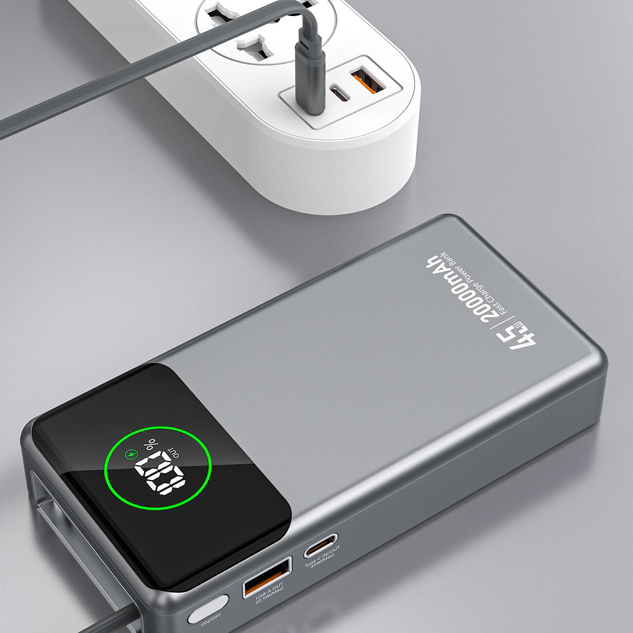 Powerbank Dudao k31 pro 45W 20000mAh z wbudowanym zwijanym kablem usb-c 7/7
