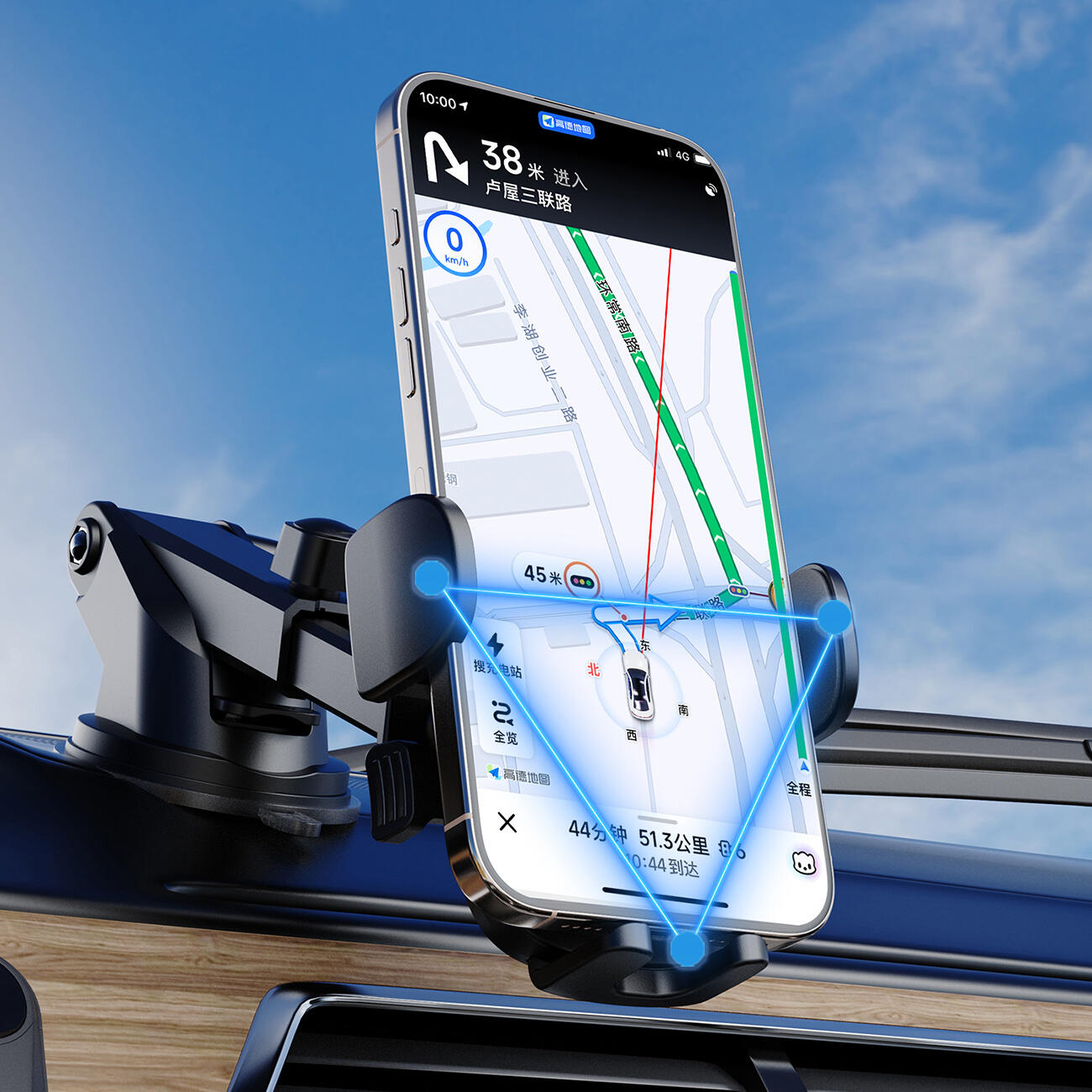 Dudao uchwyt samochodowy f2n na smartfona - kratka nawiewu, obrót 360° 3/5