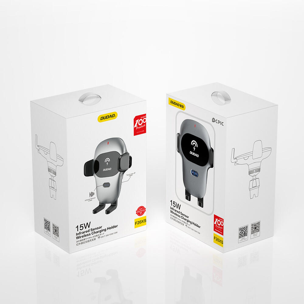 Dudao  uchwyt samochodowy automatyczny z qi ładowaniem 15W (f20xs) 4/7