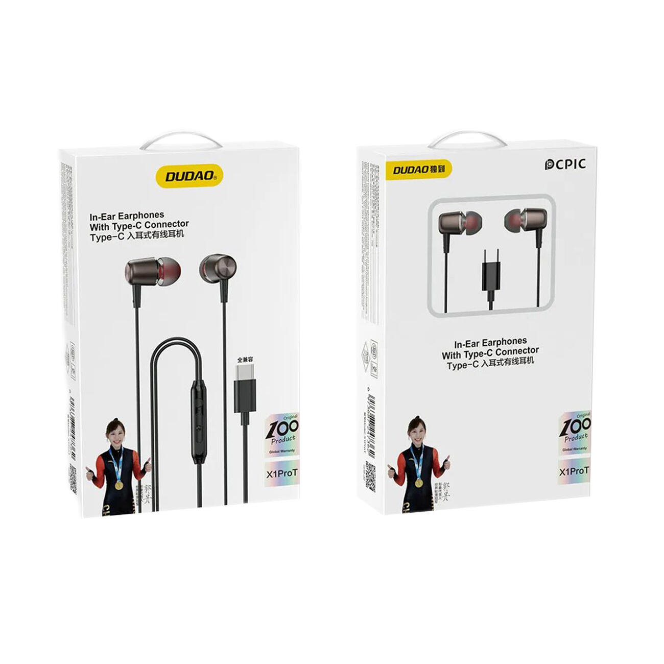 Słuchawki Dudao x1prot douszne przewodowe usb-c 1.2 m 2/5
