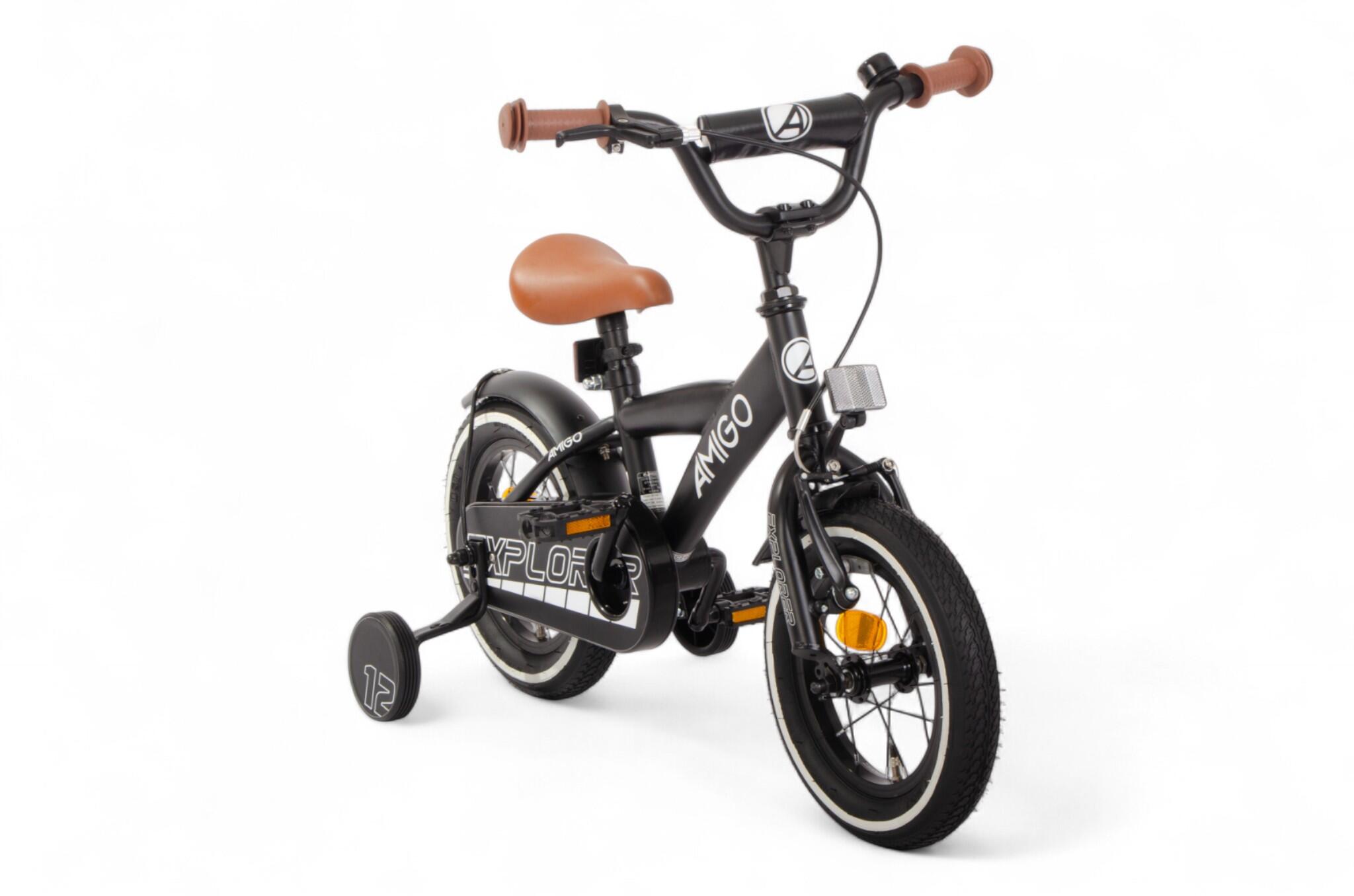 Explorer 12 Inch Jongens Terugtraprem Zwart/Wit 2/7