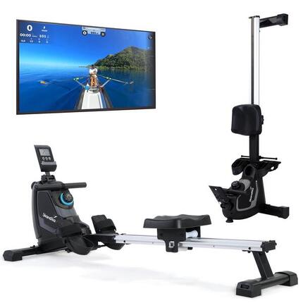 Rameur d'appartement Venn - Fitness - Magnétique - Bluetooth, Compatible Kinomap