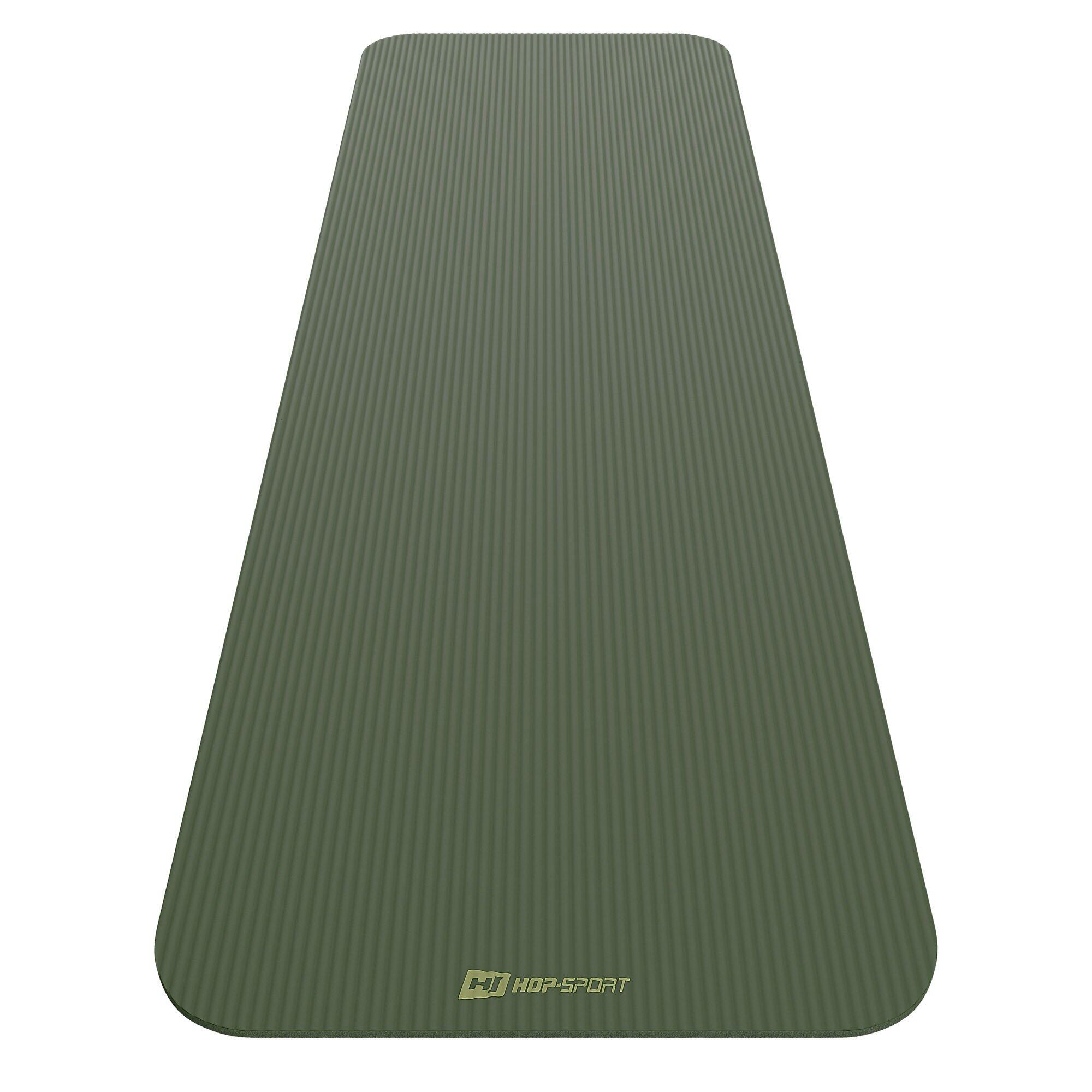 Tapettino per fitness, yoga o pilates, NBR 1cm - verde bottiglia - 190x60cm 6/7