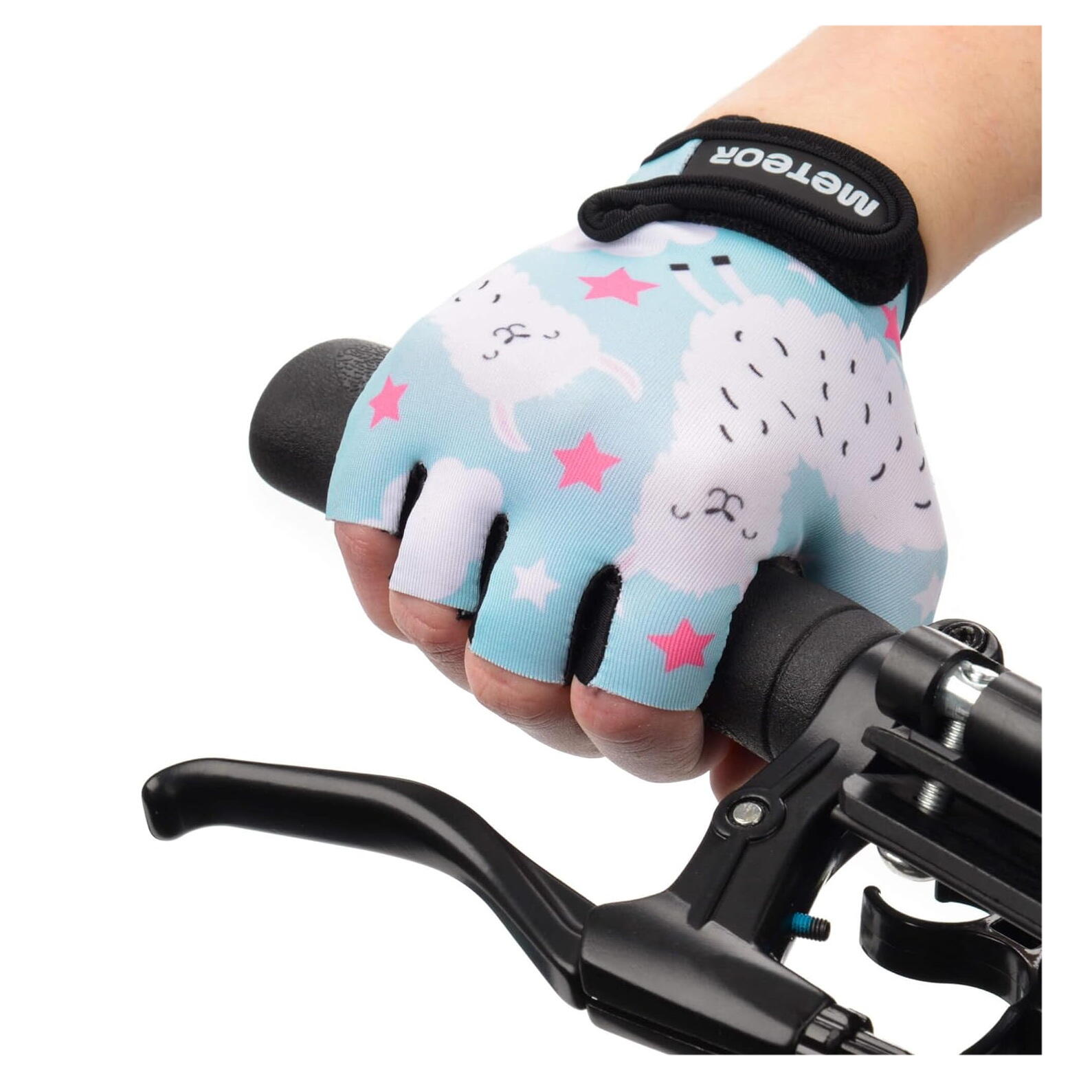 Gants de cyclisme enfants Meteor Alpacas bleu 3/6