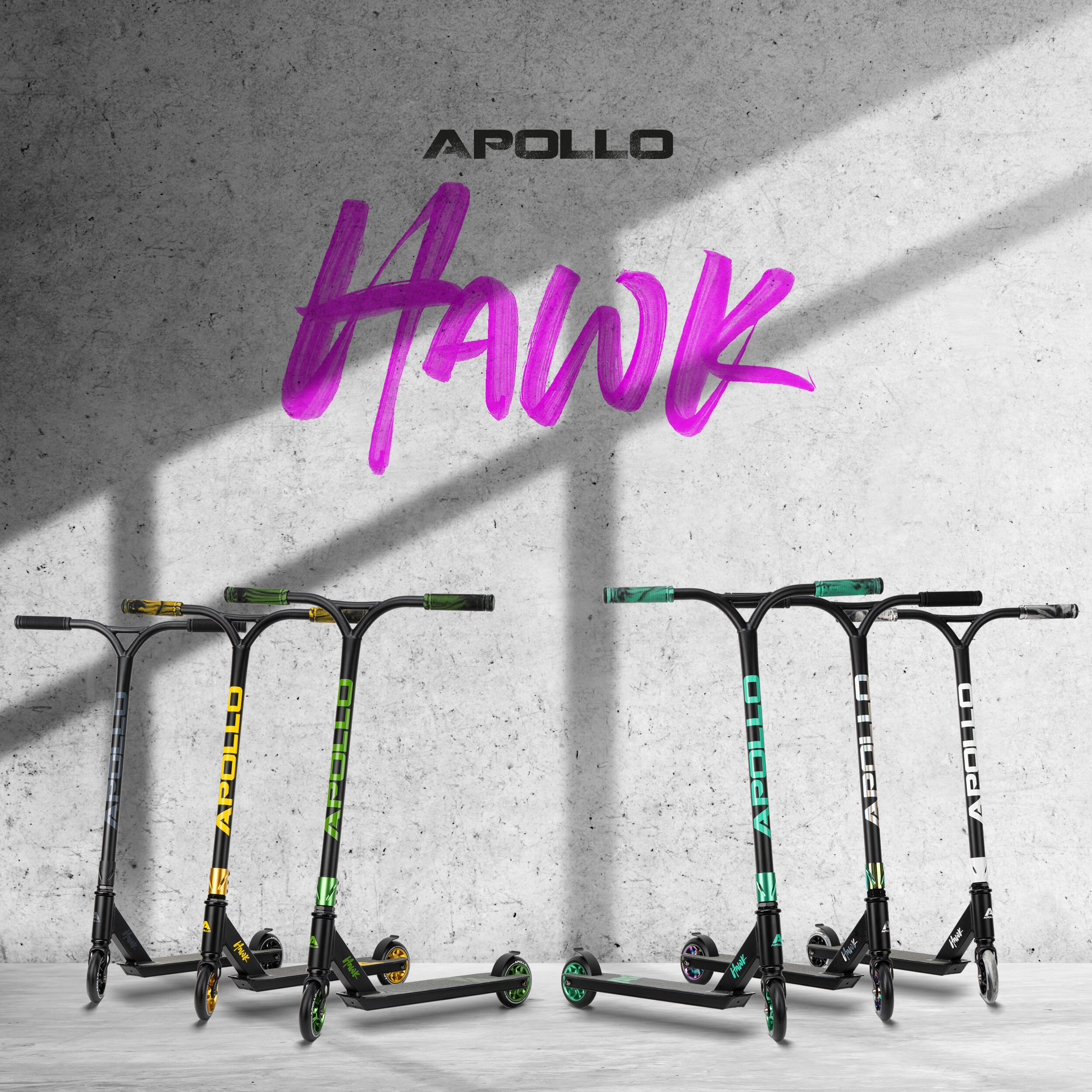 Apollo Hawk Trottinette Freestyle 110 mm Alu-Core ABEC-9 Stunt Scooter 6/7