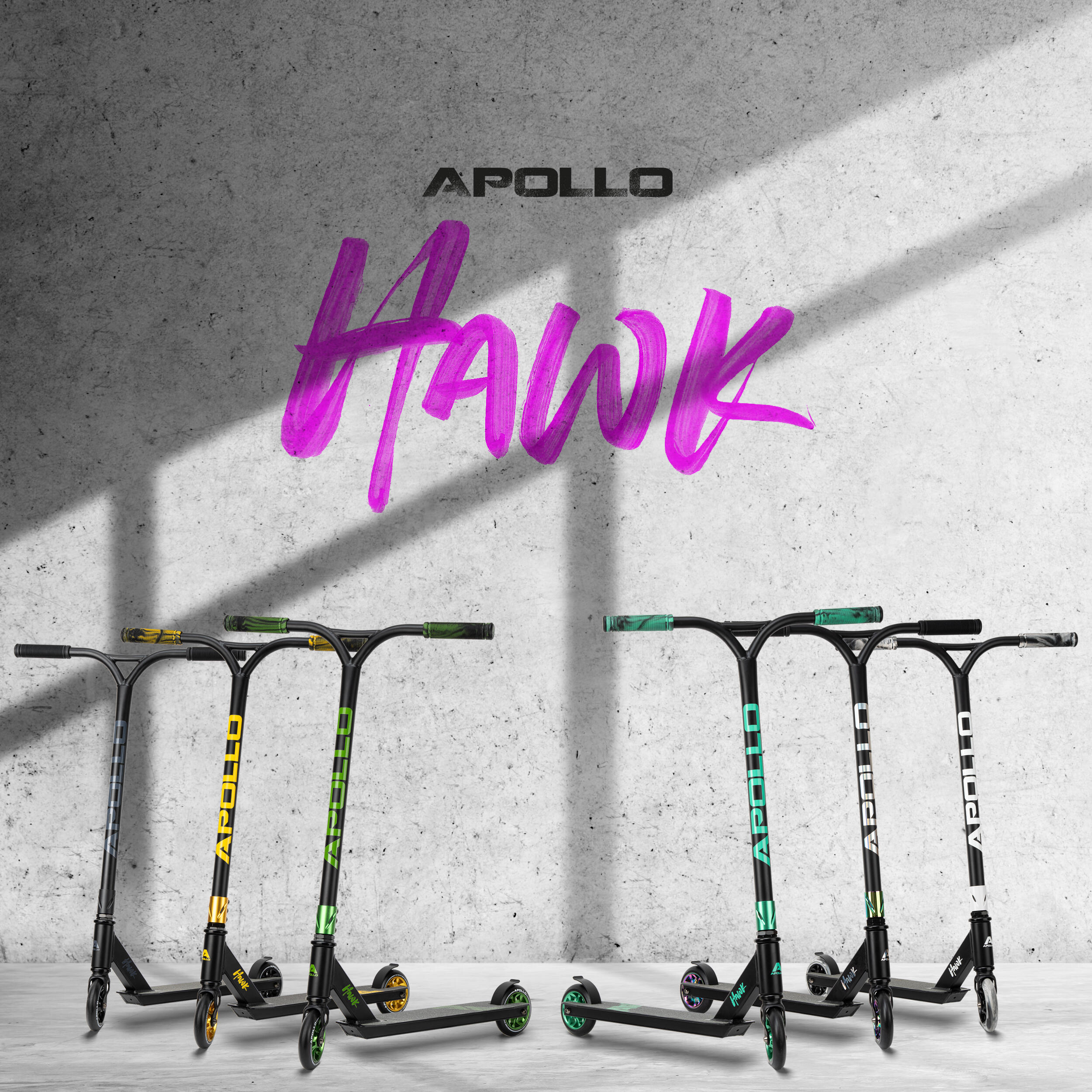 Apollo Hawk Trottinette Freestyle 110 mm Alu-Core ABEC-9 Stunt Scooter 6/7