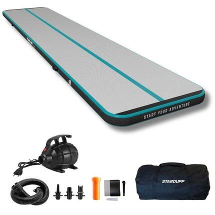 AirTrack Stardupp Flow 500×100×10 cm PVC aufblasbar blau/schwarz/weiss