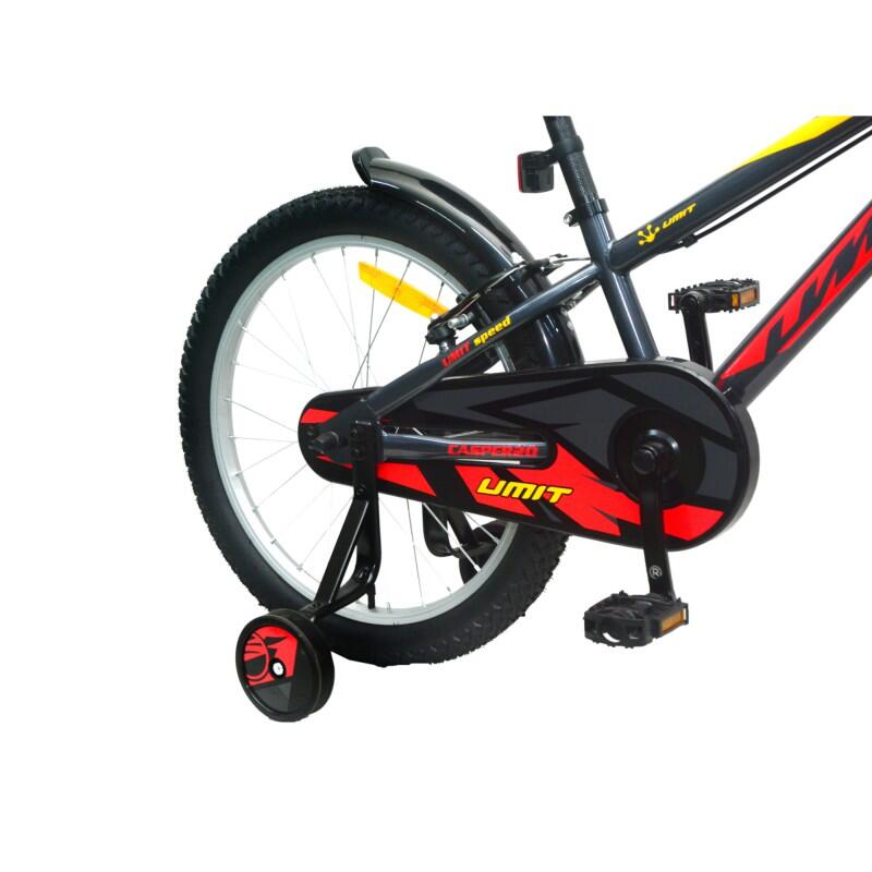 BICICLETTA UMIT CASPER JUNIOR 20" GRIGIO/ROSSO 3/4