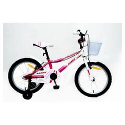 Vélo enfant UMIT ROMINA rose et blanc 18 pouces
