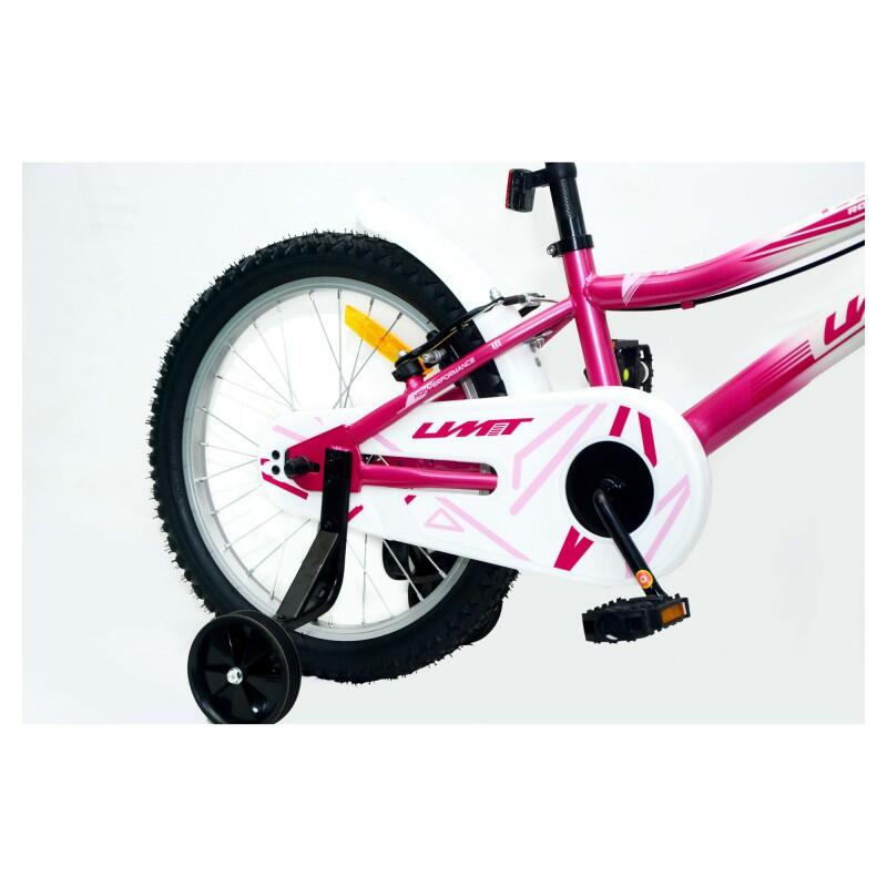 Bicicleta infantil UMIT ROMINA rosa e branca de 18 polegadas 3/4