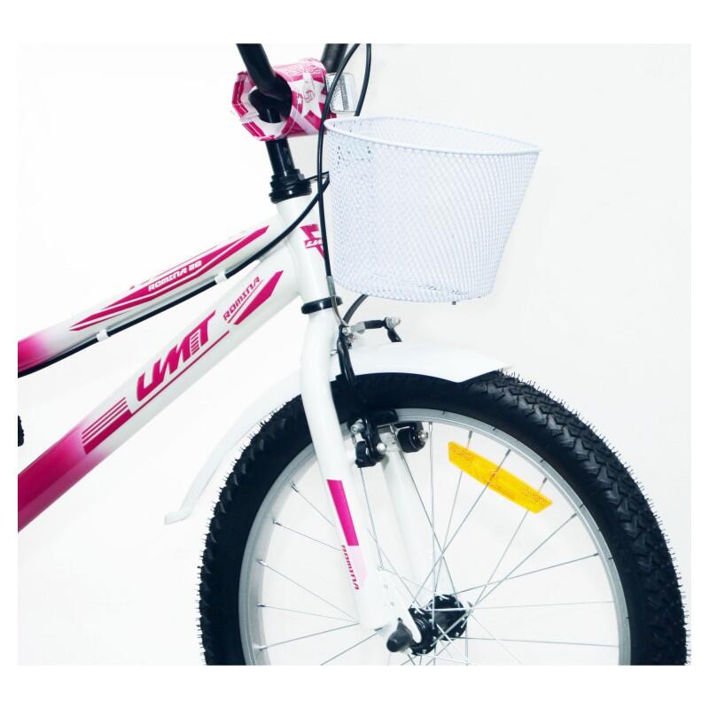 BICICLETTA JUNIOR 20" UMIT ROMINA ROSA/BIANCO 3/4