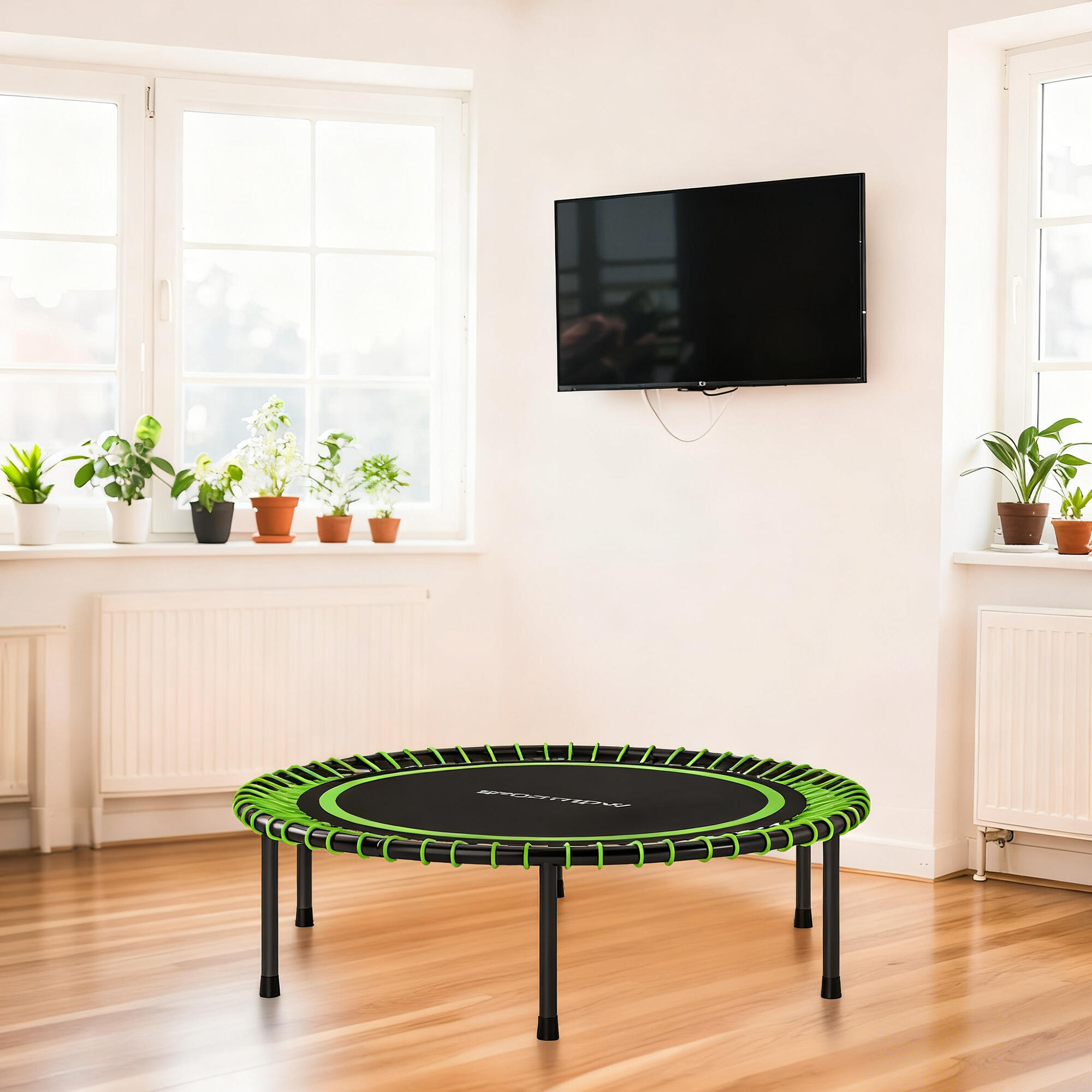 Trampolín de Fitness SPORTNOW 114x114x31 cm Verde 5/5