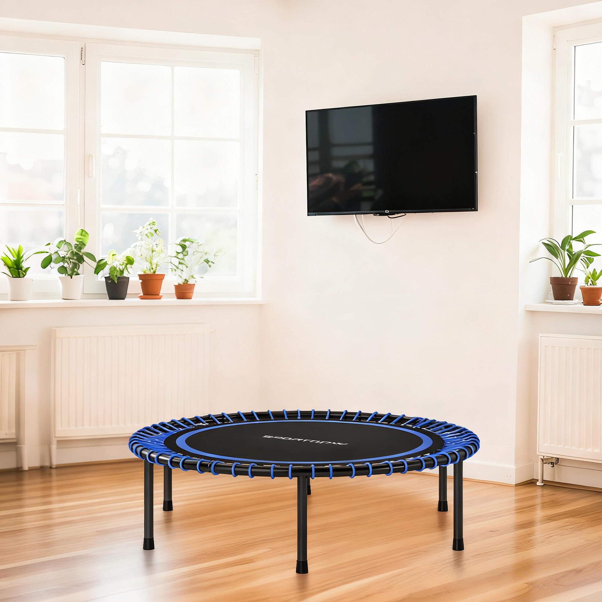Trampolín de Fitness SPORTNOW 114x114x31 cm Azul 5/5