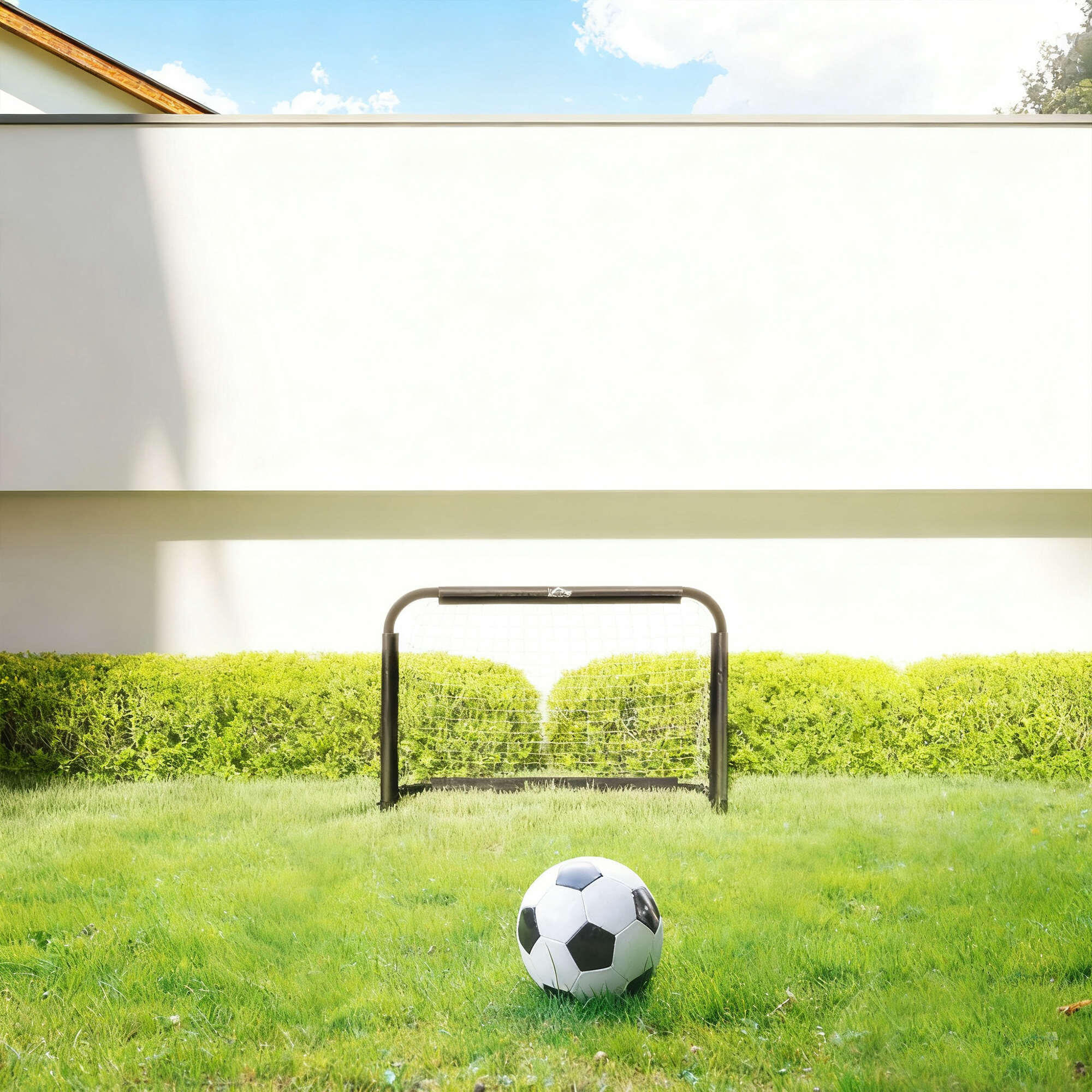 Porterías de Fútbol HOMCOM 90x36x60 cm Negro 2/6