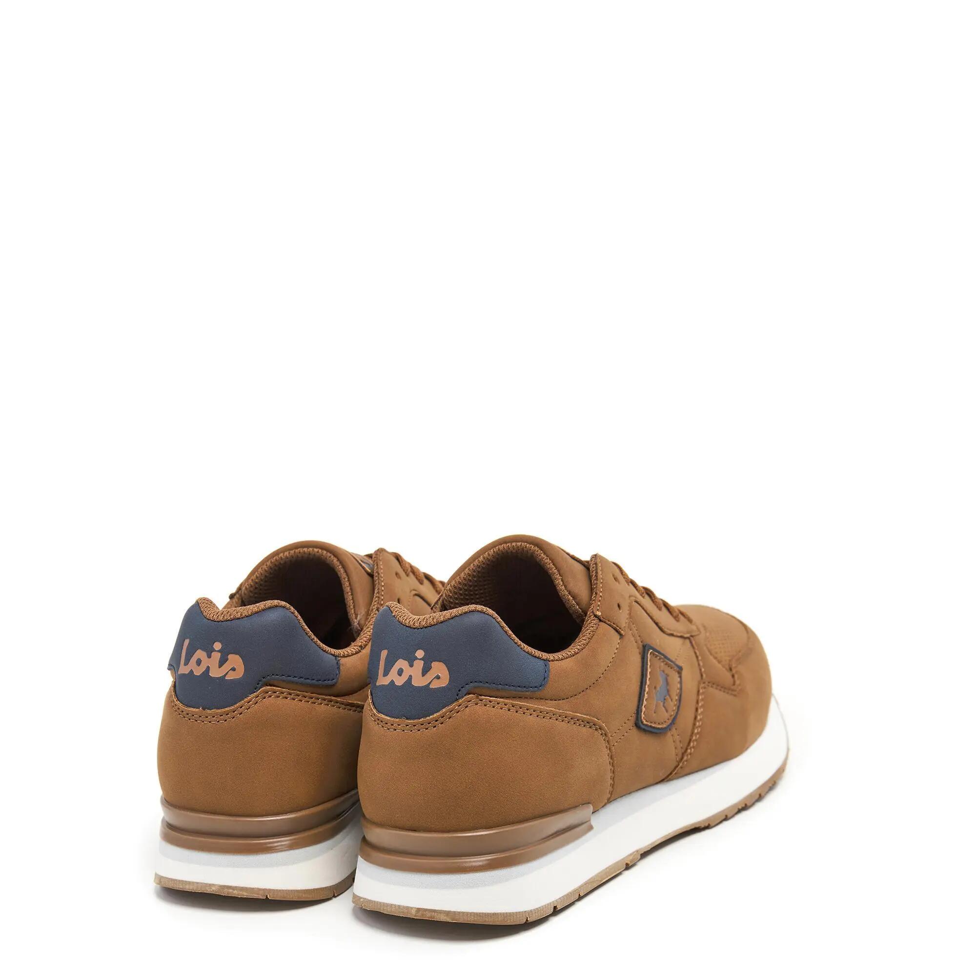 Zapatillas Lois Hombre 64400  Marrones con Cordones 3/5