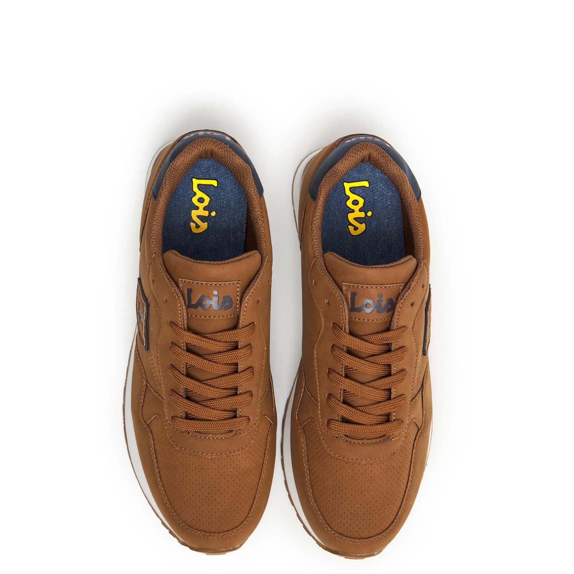 Zapatillas Lois Hombre 64400  Marrones con Cordones 4/5