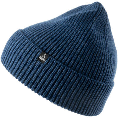 Wintermuts stevige ribgebreide muts unisex beanie 100% merinowol