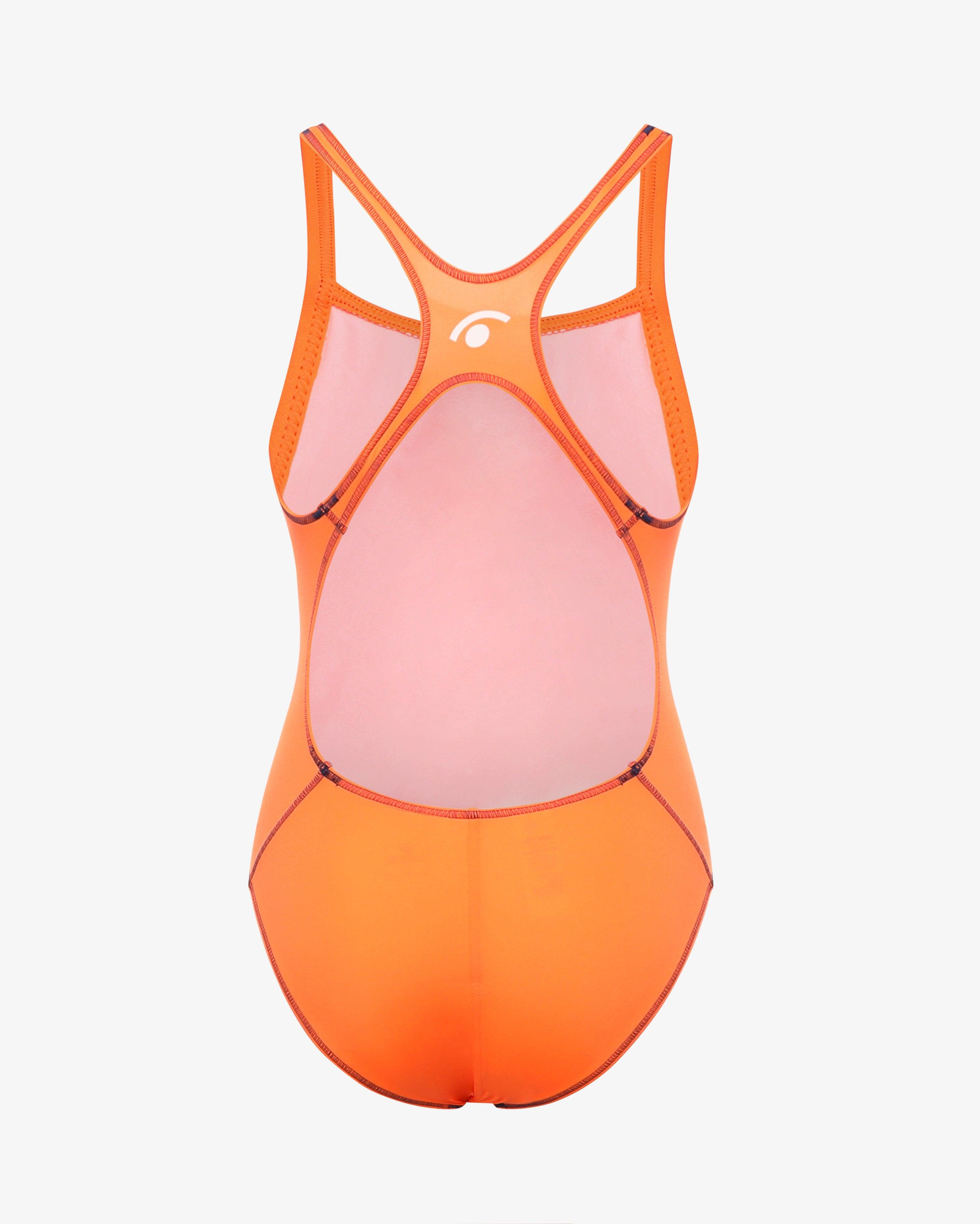 Traje de baño sintético para mujer en color turquesa y melocotón 4/5