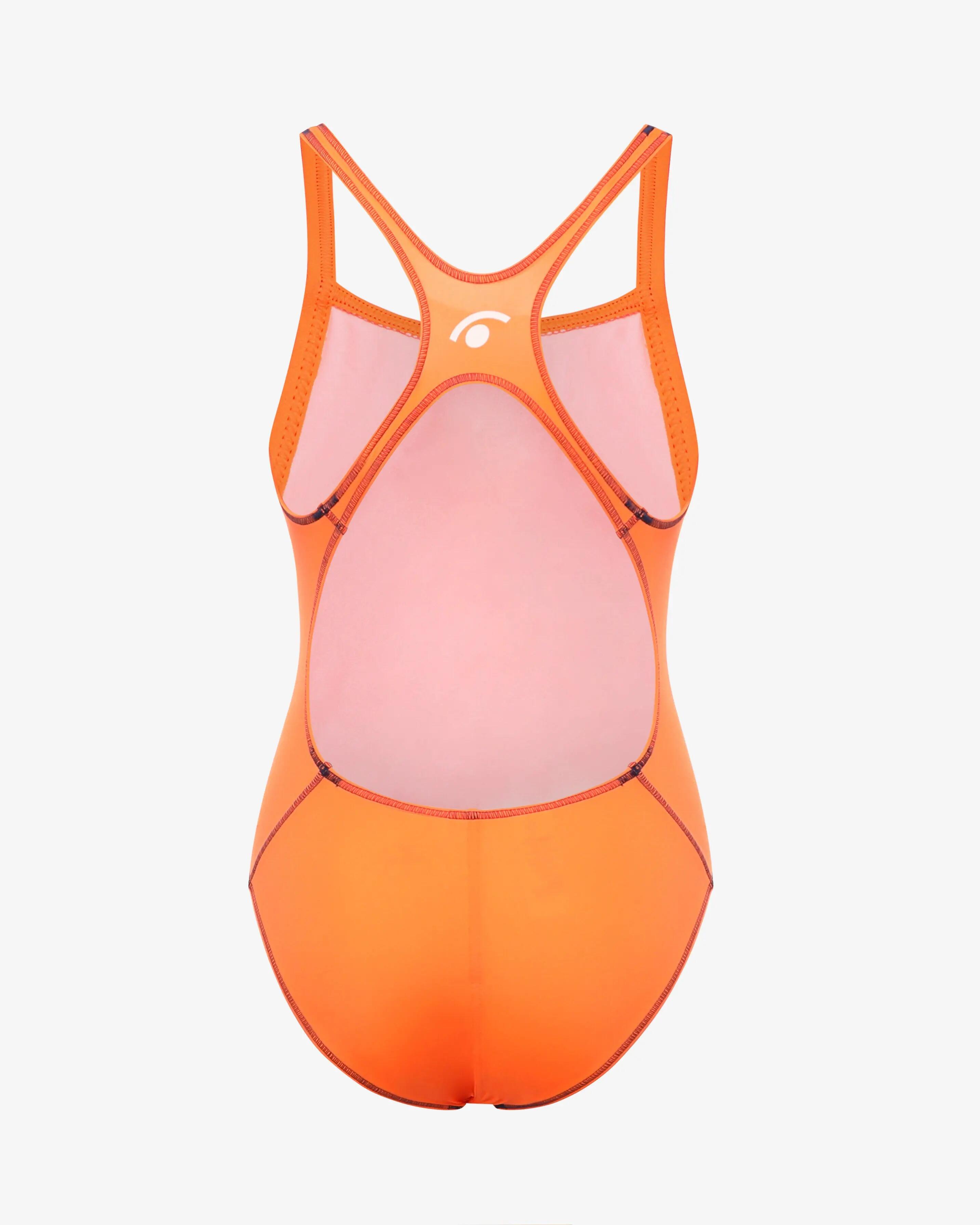 Traje de baño sintético verde y morado para mujer 4/5